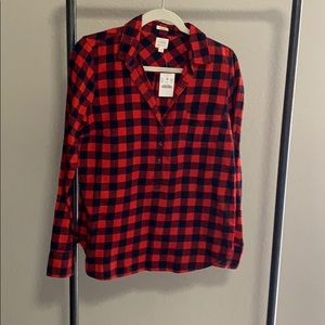 J.Crew checked blouse